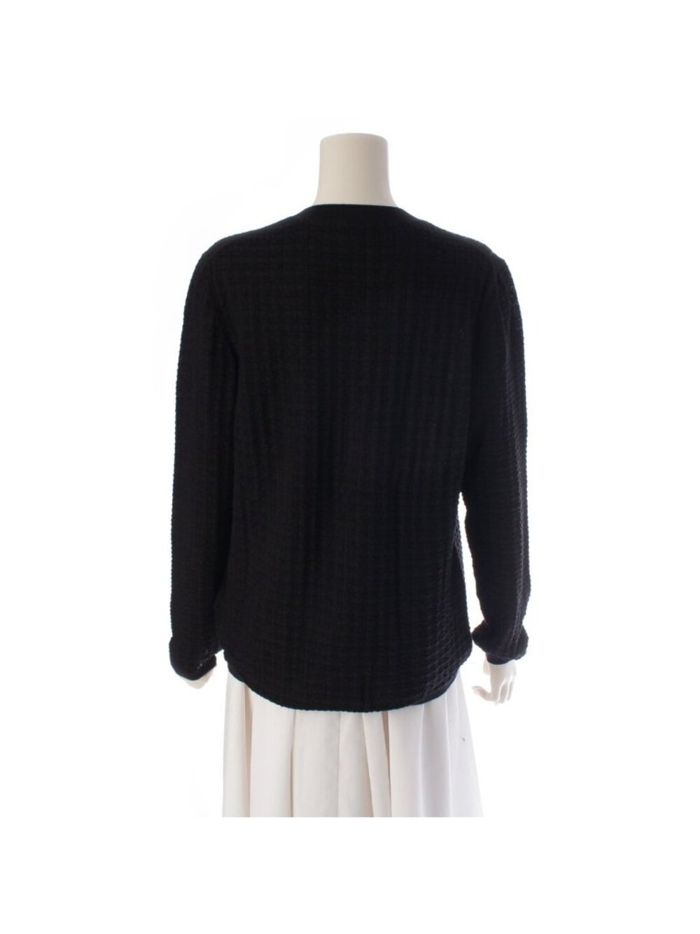 Hermes Cashmere Series Button Cardigan Top Black 38 - Picture 4 of 10